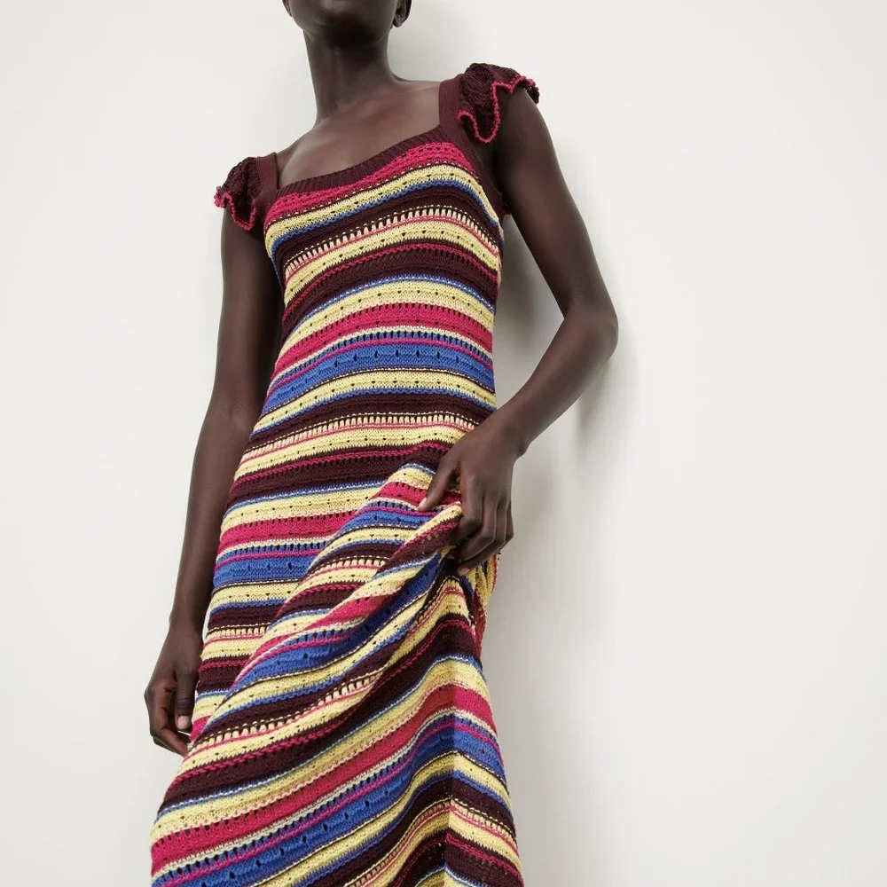 Zara Long Crochet Dress